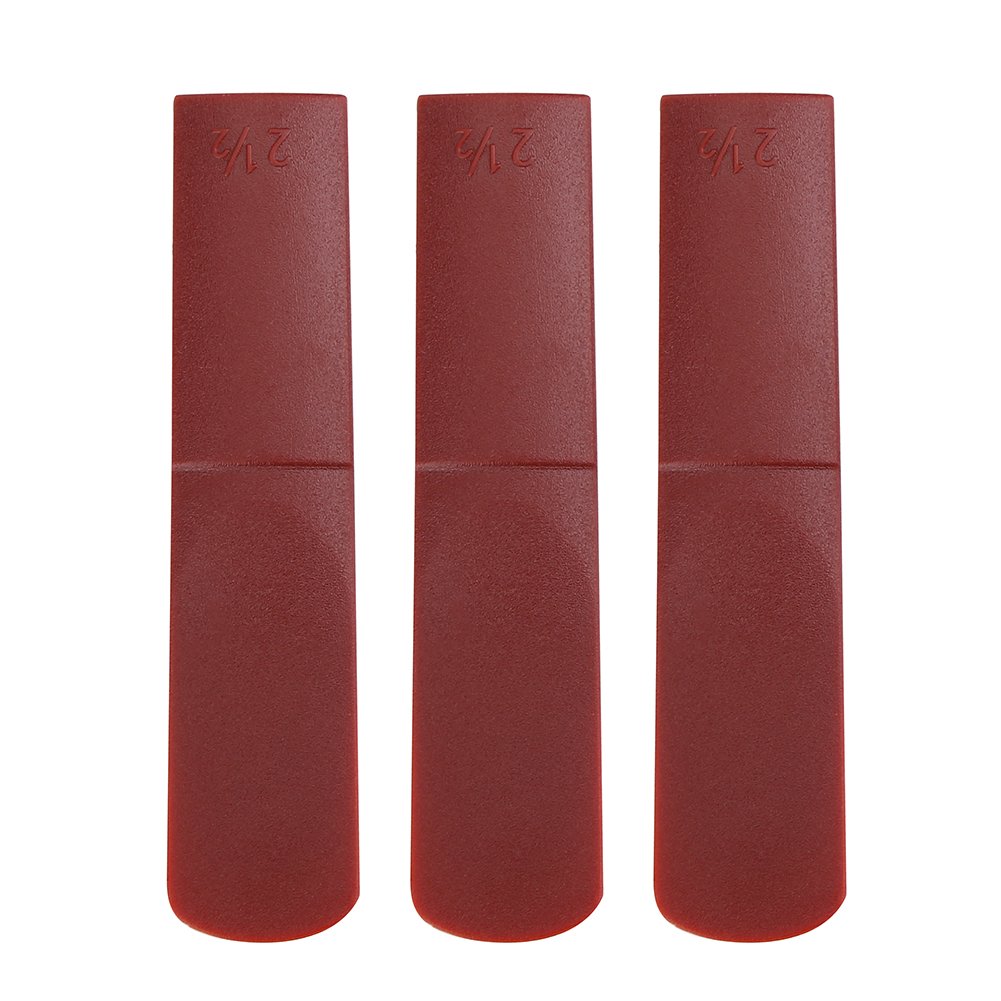 Bnineteenteam 3pcs Saxophone Reed Saxophone Mouthpiece Reeds 2.5 Parts Repair Reed Accessory (Red)
