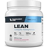 Transparent Labs Lean Pre-Workout - Body Recomposition Pre Workout for Men and Women with Acetyl L-Carnitine, Beta Alanine Powder, & PurCaf Organic Caffeine Powder - 30 Servings, Strawberry Lemonade