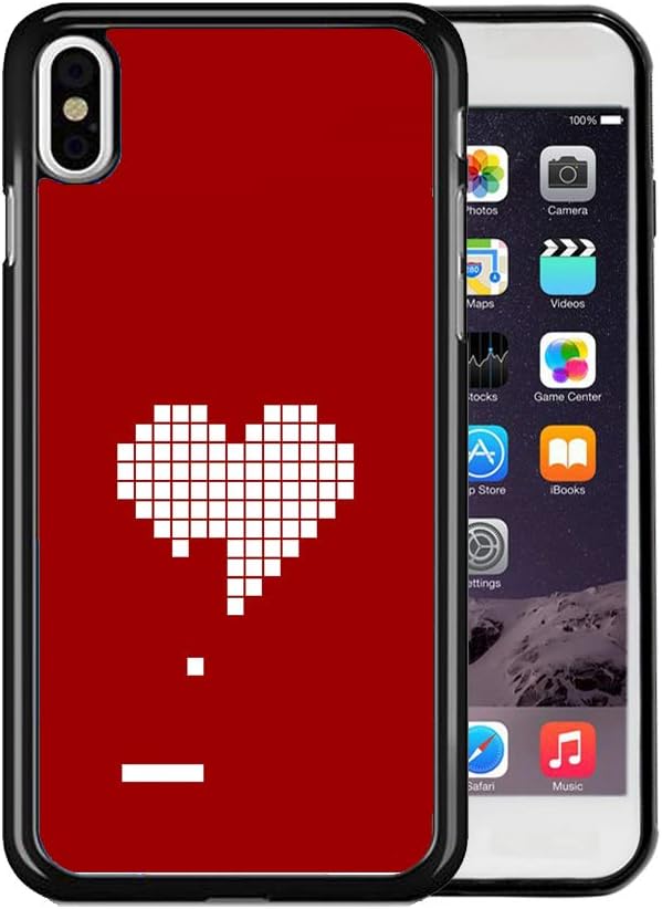 Amazon Com Iphone Xr Case White Block Heart Red Color