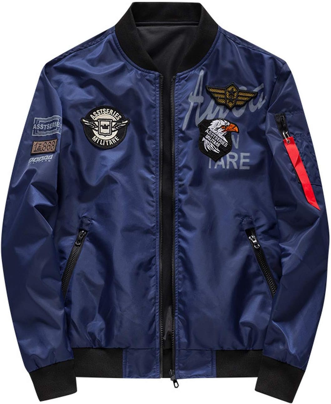Men's Double Sided Jacket Autumn Jacket Pilot Air Force Coat Male Clothing Outwear