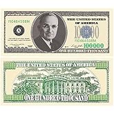 American Art Classics Pack of 100 Bills - $100,000.00 Casino Party Novelty Money