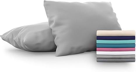 Dreamzie 2er Set Kissenbezug 40x70 Bezuge Anthrazitgrau Kissenbezuge Mikrofaser 100 Polyester Kopfkissenbezug Sehr Weich Amazon De Kuche Haushalt