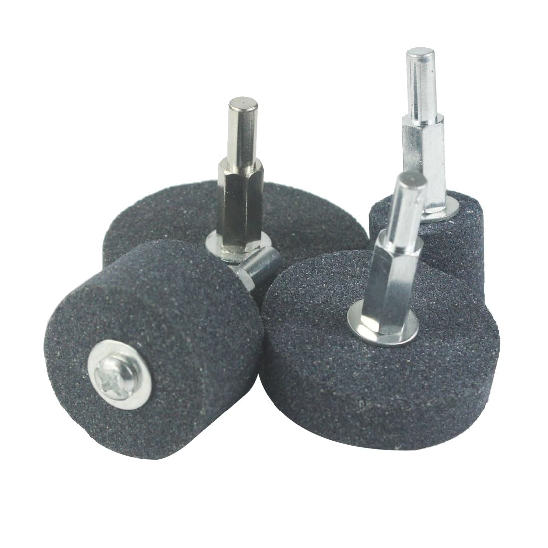 Photo 1 of ??? ?? 4 Pcs Mounted Grinding Stone - 1/4 Inch Shank Assorted Shape Grinding Stones Sharpening Wheel for Rotary Tools, Drill, Grinder