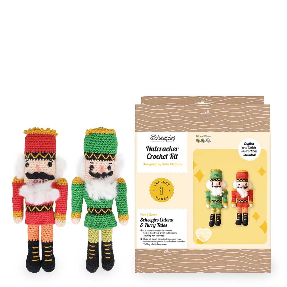 Scheepjes Nutcracker Kit - for Crocheting no Less Than 4 nutcrackers 8" Tall, Scheepjes Catona Yarn, Limited Edition — image 1