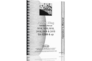 Jensales Operator Manual Compatible with Power King 1614, 1616, 1618, 2414, 2416, 2418 Tractor Operators and (SN# 52589 and up) (52589+)