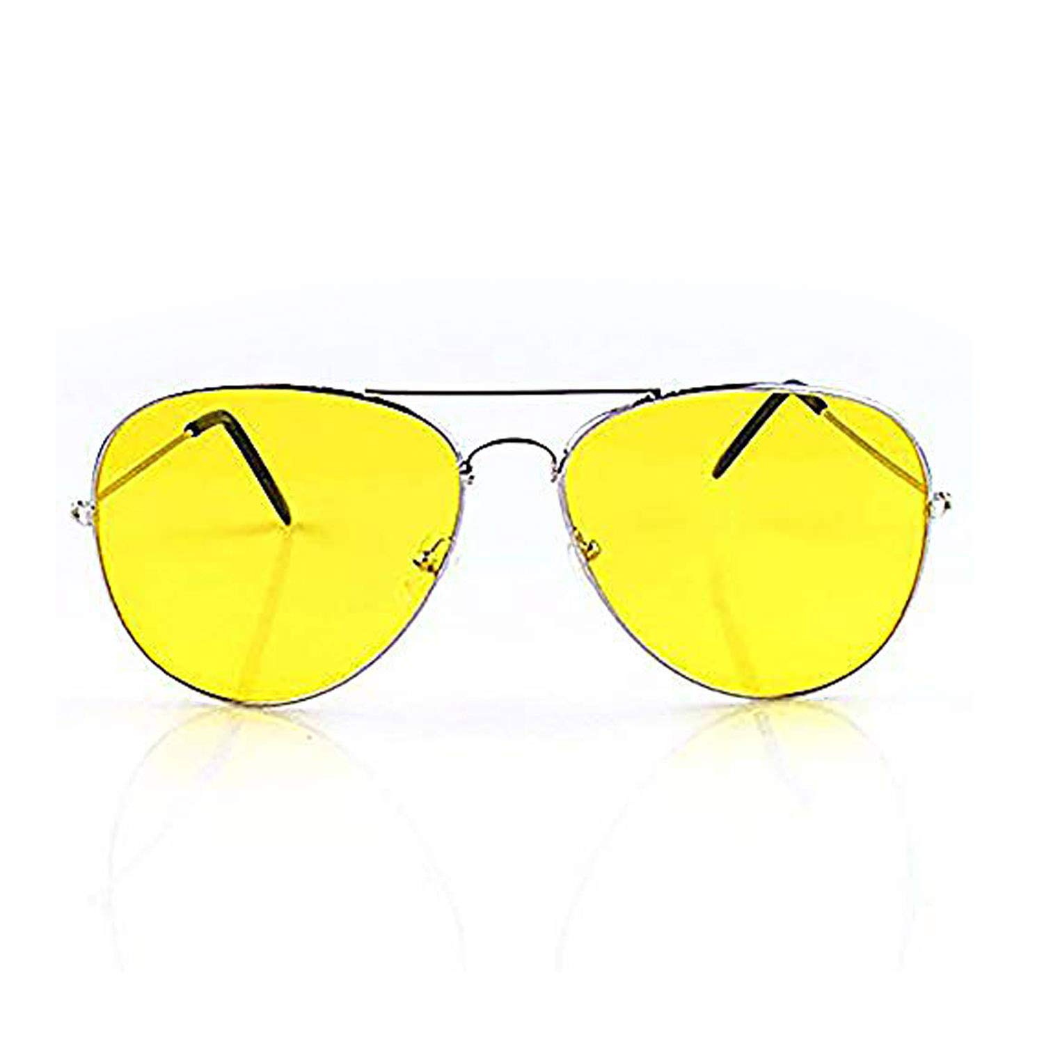 Night Driving Glasses HD Anti Glare Vision Polarised Yellow Lens Tinted Pilot Night Vision Polarized Driving Sunglasses Outdoor Sport Eyewear Ultra-Light Frame for skiing
