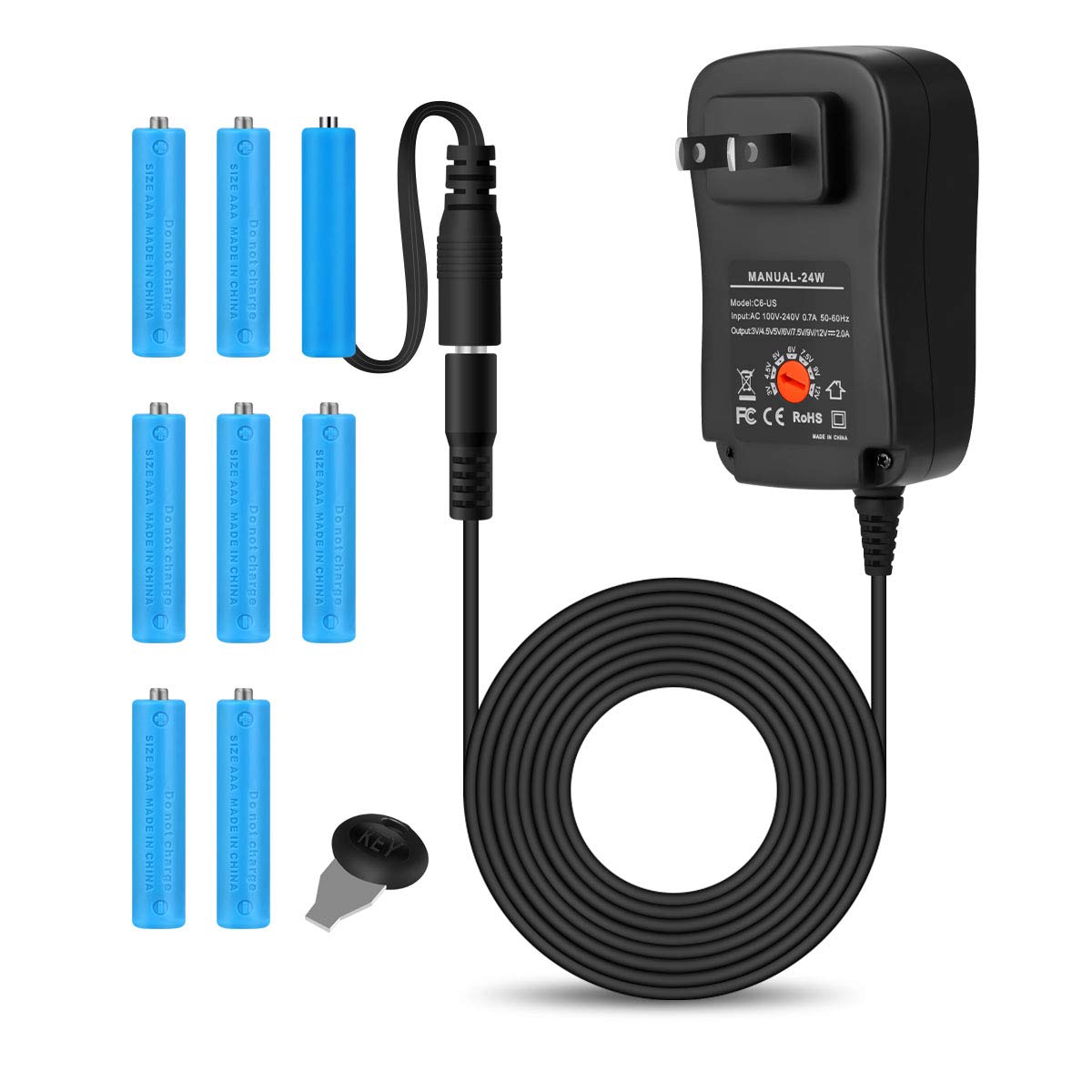 Electronics Lenink AA Battery Eliminator Power Supply Adapter,Replace 4