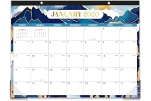 TERSUS 2026 Desk Calendar - Jan. 2026 - Dec. 2026, 14.6" x 11.5" Small Size Desktop Calendar with 2 Corner Protectors, 12 Months Desk Calendar for Home or Office