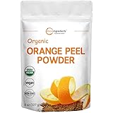 Organic Orange Peel Powder, 8 Ounce, Rich in Antioxidants and Immune Vitamin C for Immune System Booster, Best Flavor for Smo