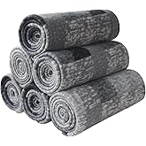 ZYFZCYBL Fleece Throw Blankets for Couch Bulk Lightweight Warm Soft Cozy Blanket 6 Pack Bulk Fleece Blanket Solid for Bed Couch Office Gifts Outdoor 50 x 60 inch Grey Plaid