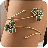 72ore Flower Arm Cuff Upper Arm Jewelry for Women Adjustable Bangle Bracelet Gold Armband Spring Dresses Accessories