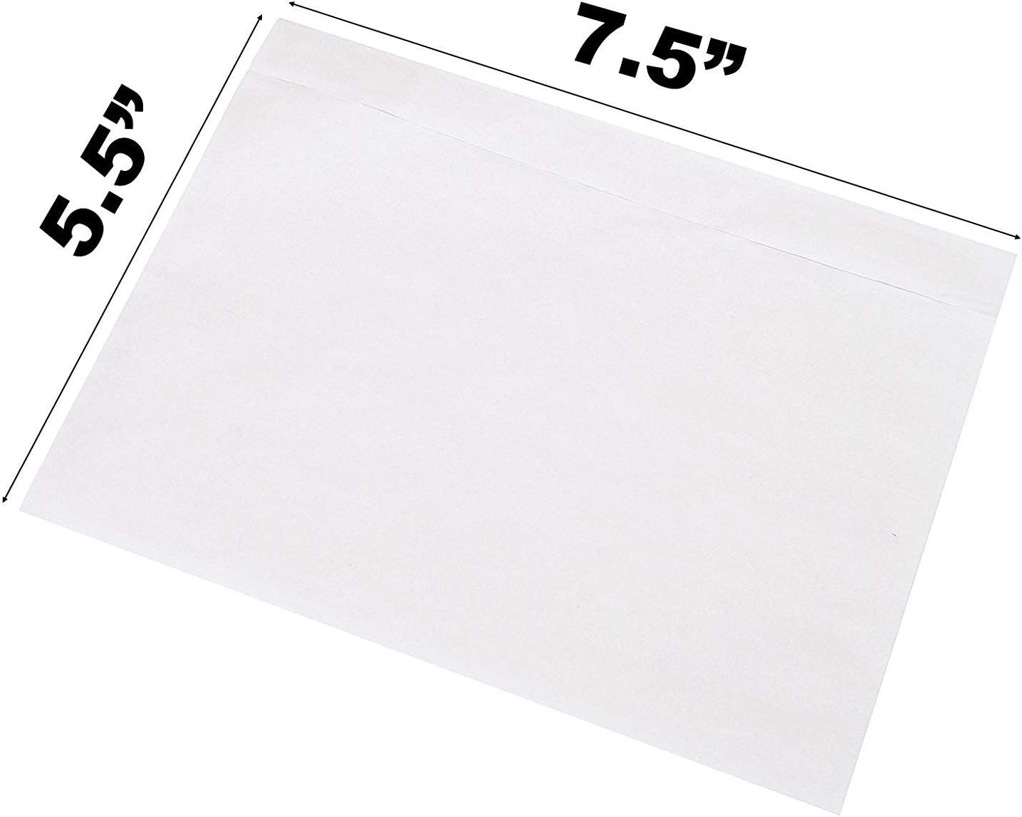 Sales4Less Packing List Envelopes 7.5" X 5.5" Pouches Clear Enclosed Adhesive Bags Pack of 1000