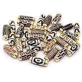 QSLLER 5pcs Natural Stone Pendant Cylindrical Tianzhu Beads For Jewelry Making DIY Necklace Bracelet Yoga Dzi Gift