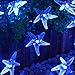 LUCKLED Original Starfish Solar String Lights, 20ft 30 LED Fairy Christmas Lights Halloween Lights Halloween Decorative Lighting for Garden, Home, Patio, Party and Holiday Decorations [Blue]