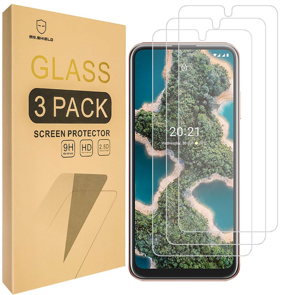 Mr.Shield Screen Protector For Nokia X10 / Nokia X20 [Tempered Glass] [9H Hardness] [3-Pack] Screen Protector