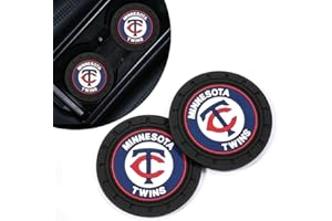 DNGNKNG Twins Car Cup Holder Coasters for Minnesota Twins Fans,Twins Baseball Fans Car Coasters for Car Cup Holder,Car Cup Holder Insert,Silicone Non-Slip Car Cup Mat,2.75''