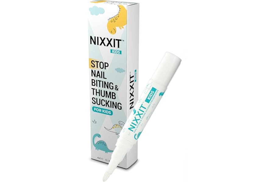 NIXXIT Nail Biting Prevention for Kids – Thumb Sucking Deterrent for Kids, Toddlers, Children – No Bite Nail Polish Pen – Bitter Taste – Safe & Effective Solution for Age 3+