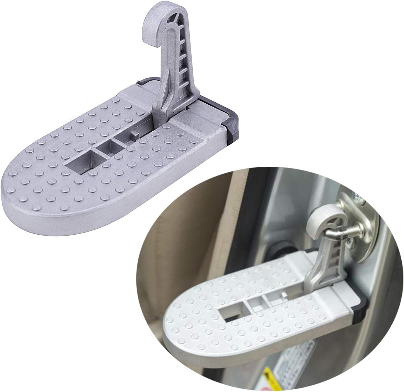 LFOTPP Aluminium Alloy, Foldable, Sports Car Door Pedal, Hook Pedal, Folding Pedal, Safety Hammer
