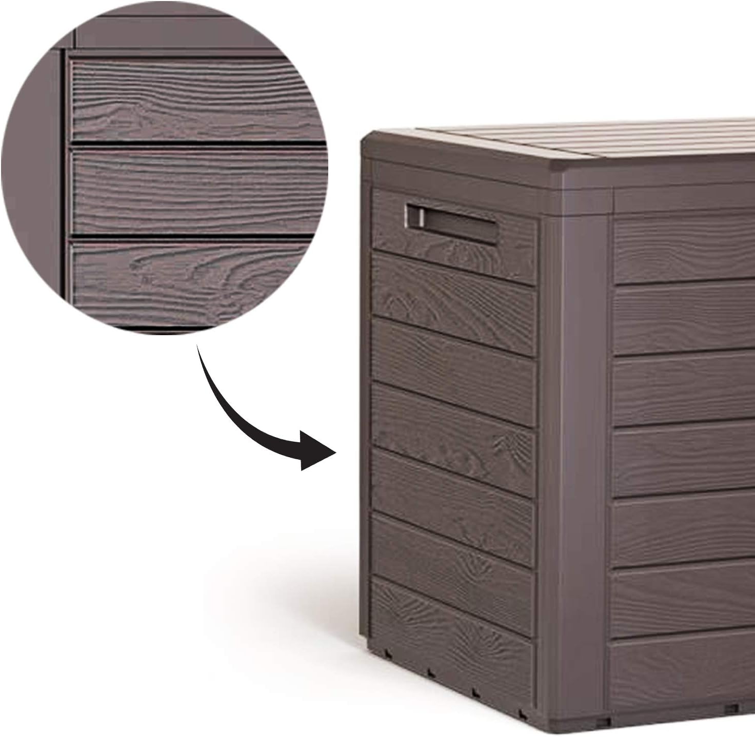 plástico baúl de jardín para cojines acolchados caja de jardín Mojawo