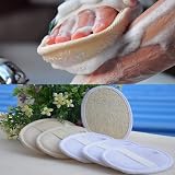 minkissy 3pcs Natural Loofah Exfoliating Sponge Pads Body Scrubber Bath Towel view 2