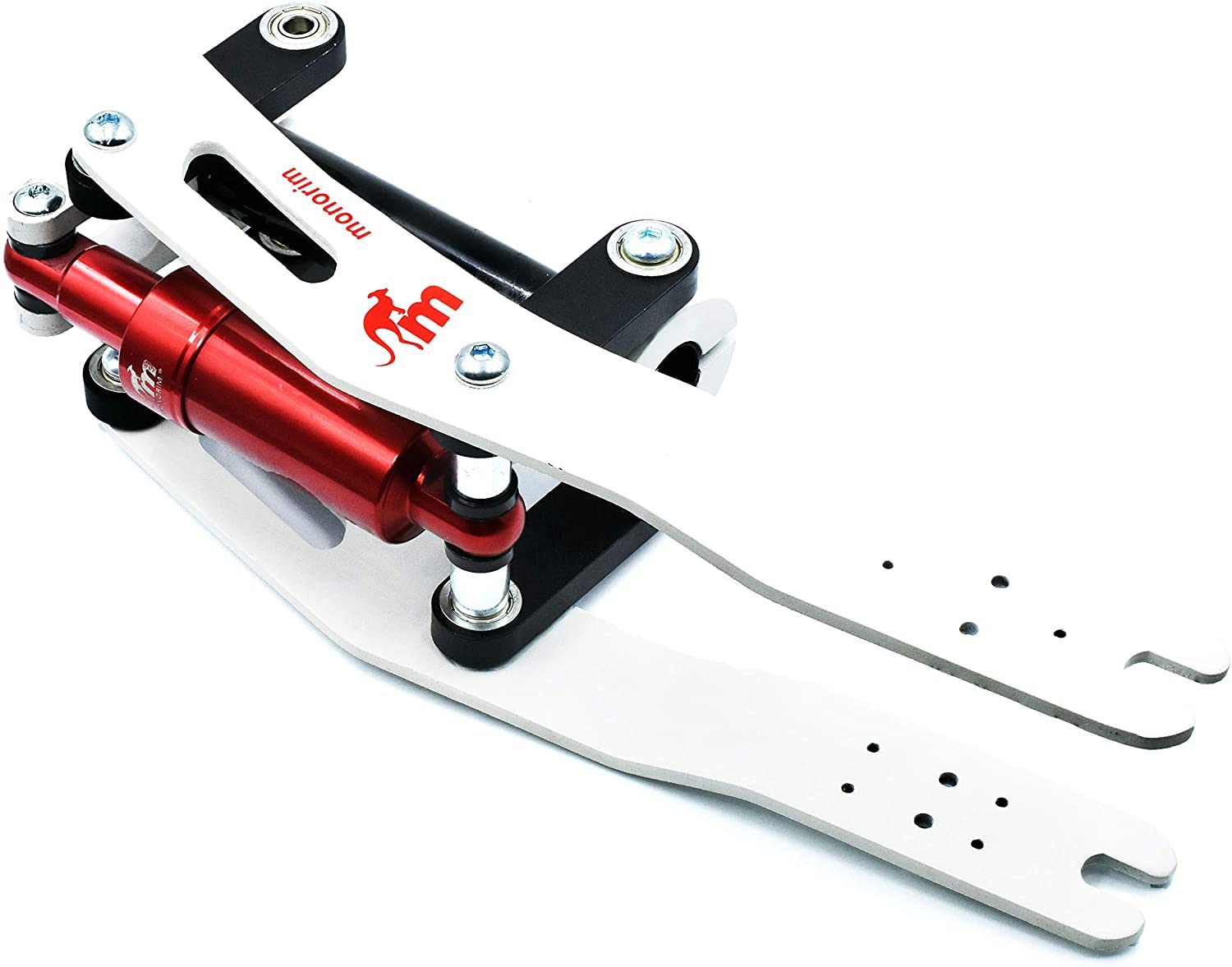 Monorim Genuine V4 Suspension Kit For Xiaomi M365 1S Essential Pro 2 Mi3 Pro 4 Electric Scooter (White/Red)