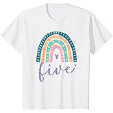 Five Year Old Rainbow 5th Birthday Gifts For Girls 5 Bday T-Shirt