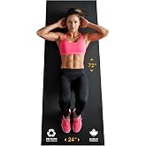 Rubber King Multi-Purpose Exercise Mat - 100% Recycled Thick Rubber Mat for Home Gym Flooring, Non-Slip, Low-Odor Durable Workout Mat for Indoor/Outdoor, Shoe-Friendly