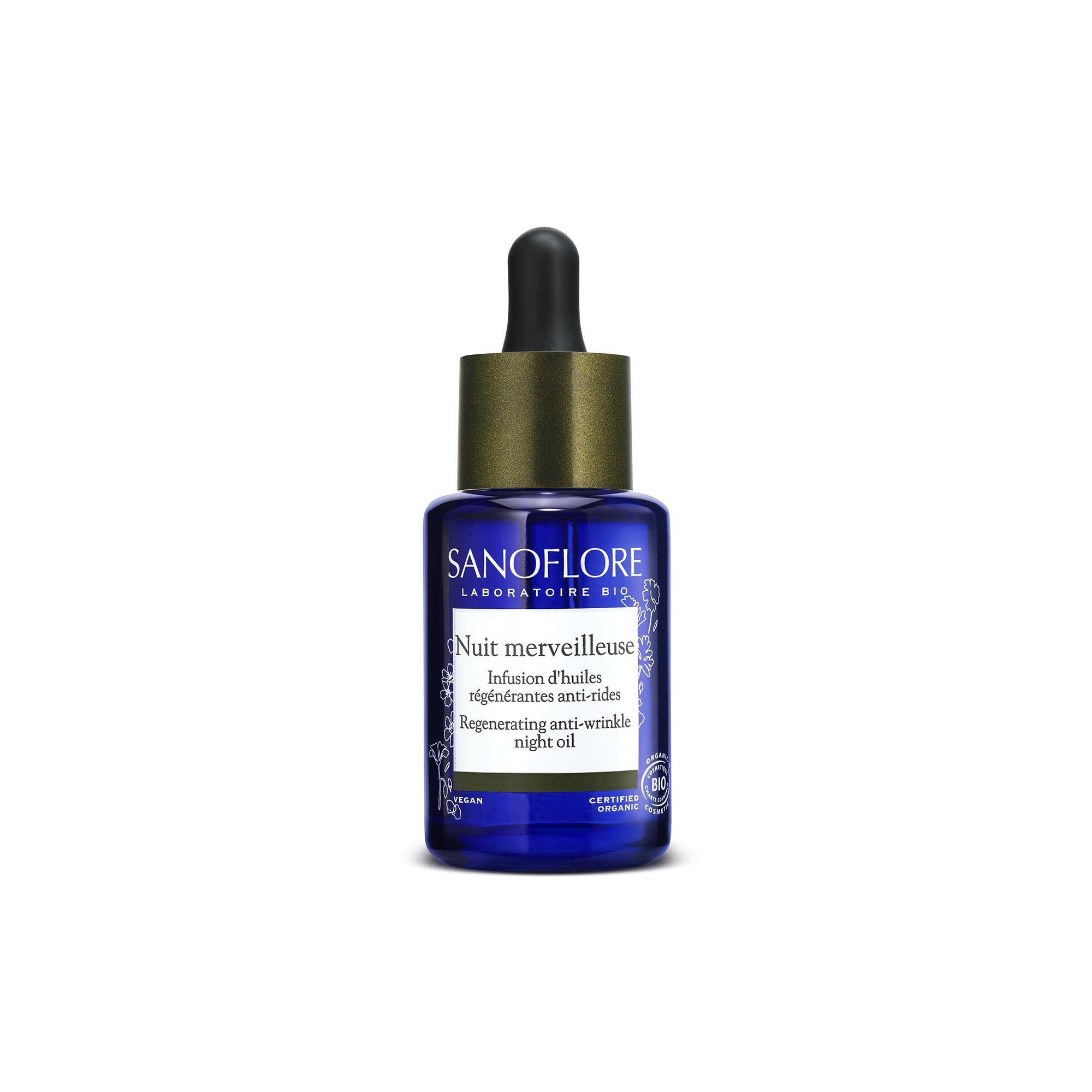Sanoflore Nuit Merveilleuse Regenerating Anti-Wrinkle Night Oil Organic 30ml
