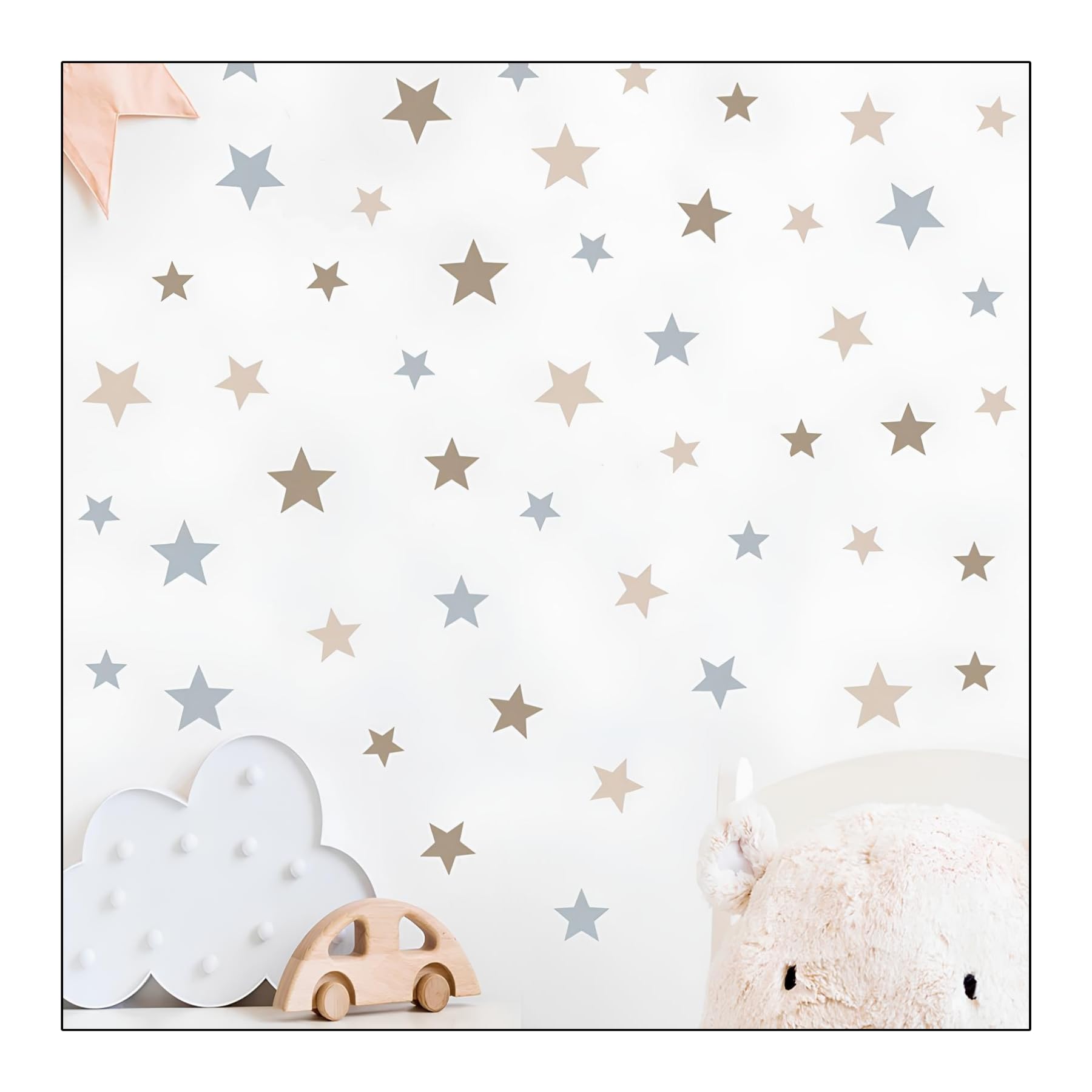 Decorative Wall Stickers – 71 Coloured Stars and 3 Sizes Per Set – Vinyl Wall Sticker for Children's Room, Boys, Girls. Decoration Room Baby