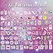 Pink Sticker Pack (102-pcs) Vinyl Pop Cute Stickers for Laptop Skateboard,Bike,Luggage,PS4,Xbos one,iPhone - Party Favors for Teenage Girls Woman-Graffiti Decal-Waterproof