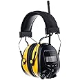 PROTEAR Digital AM FM Radio Headphones, Ear Protection Safety Ear Muffs, Electronic Noise Reduction Ear Defender for Mowing L