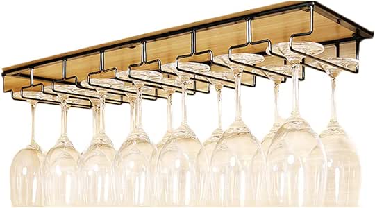 SinerToy Debajo del Gabinete Soporte para Copa De Vino, Colgando
