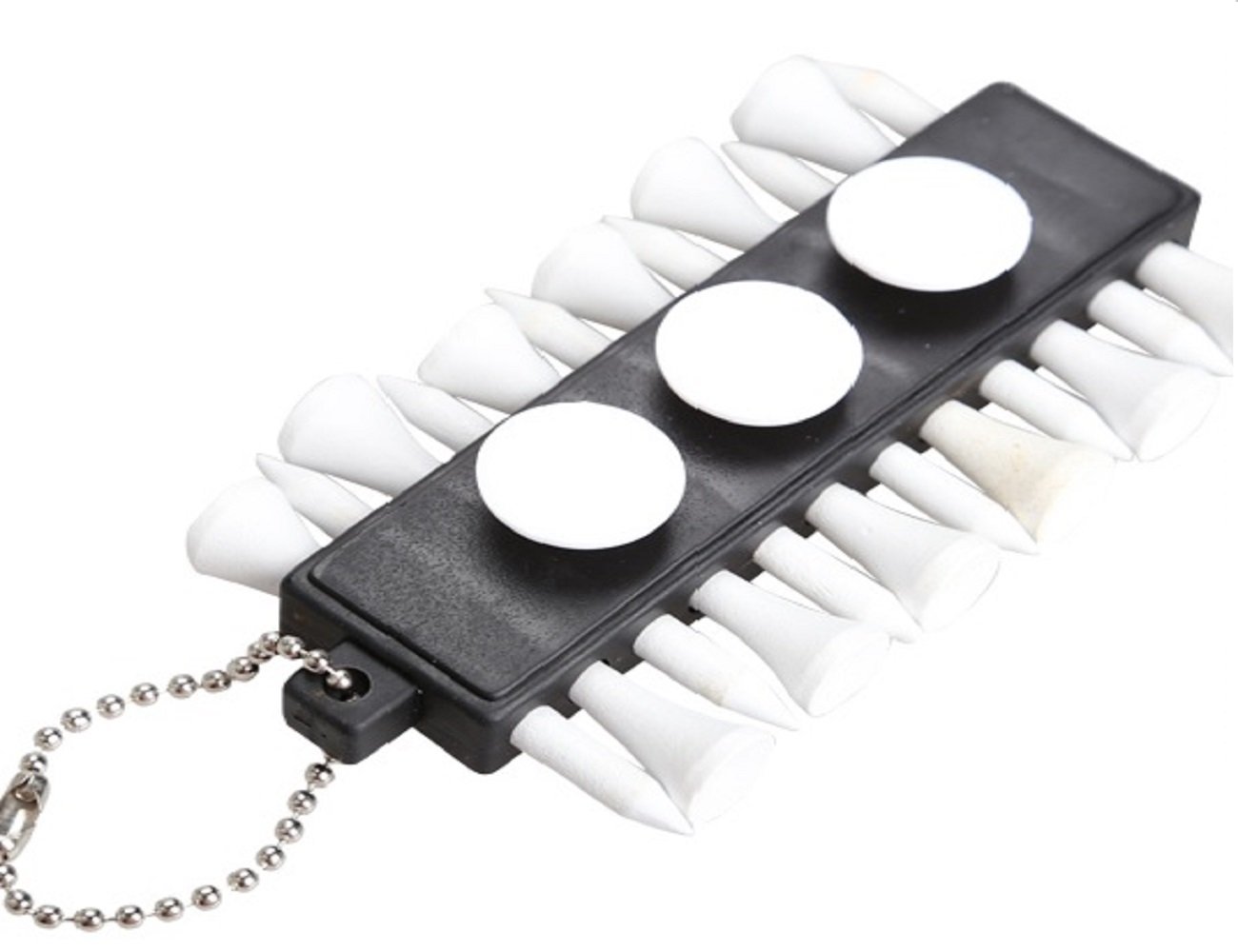 LL-Golf® Golf teeholder with 12 Tees and 3 ball markers