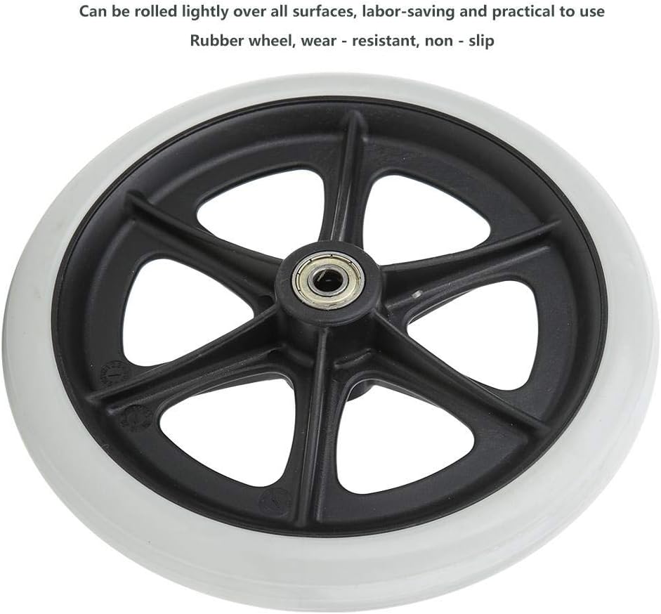 ViaGasaFamido 8 Inch Manual Wheelchair Front Wheels Replacement Parts Disabled Old People Health-care Vehicles Walk Chair Walker Anti-Slip Rubber Wheels - Image 4