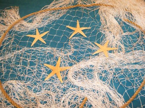 10 X 9 Fishing Net Netting Display Rope Four Starfish Beach Theme