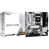 Asrock B650M Pro RS AMD Socket AM5 Ryzen 7000/8000/9000 Series DDR5 7200+ (OC) MHz 256GB M.2 Key E for WiFi SATA3 6.0 Gb/s Micro ATX Motherboard 2.5G LAN BIOS Flashback