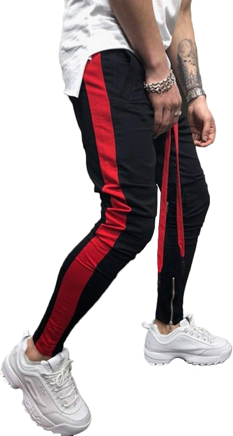 side stripe slim joggers