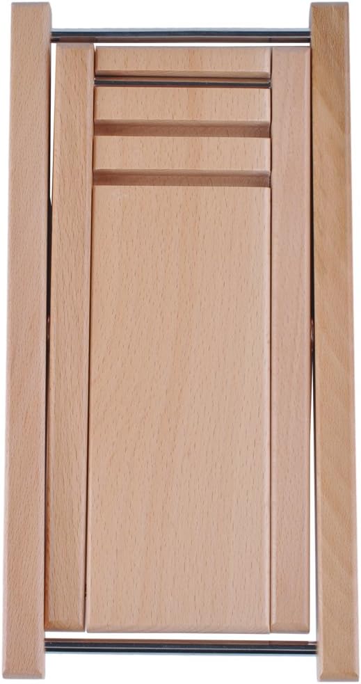 KingPoint Hardwood Guitar Footstool 3 Adjusatble Height Levels, Natural Wood, 10.6 inches x 14 cm x 7.56 inches - Image 5