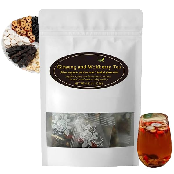 GULUXLY GINSENG AND WOLFBERRY TEA, CHINESE KIDNEY HERBAL...