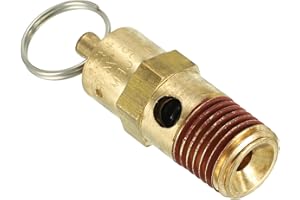 PATIKIL 1/4" Male NPT Safety Valve, Air Pressure Release Valve for Air Compressor, 250PSI Set Pressure