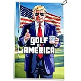 K9King Golf Microfiber Towel with Clip – Quick-Dry Cleaning Accessory for Men & Women, Ideal for Clubs & Balls, Great Golfing Gift for Players (Golf America)