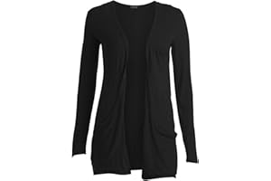 Loxdonz Kids Girls Boyfriend Cardigan Open Front Casual Long Sleeve Fashion Top with Pockets Age 5-13 Years