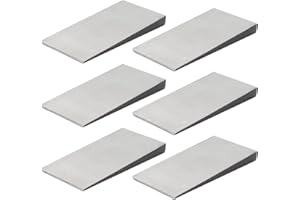 DIICCYO 6 Pcs Steel Flange Wedge, 3.9" x 2" Triangle Metal Shims Shims Underpinning Wedge, Silver Metal Spreading Triangle Wedges for Welding Flange Wedge Pipe Fitting Welding Safety Tool