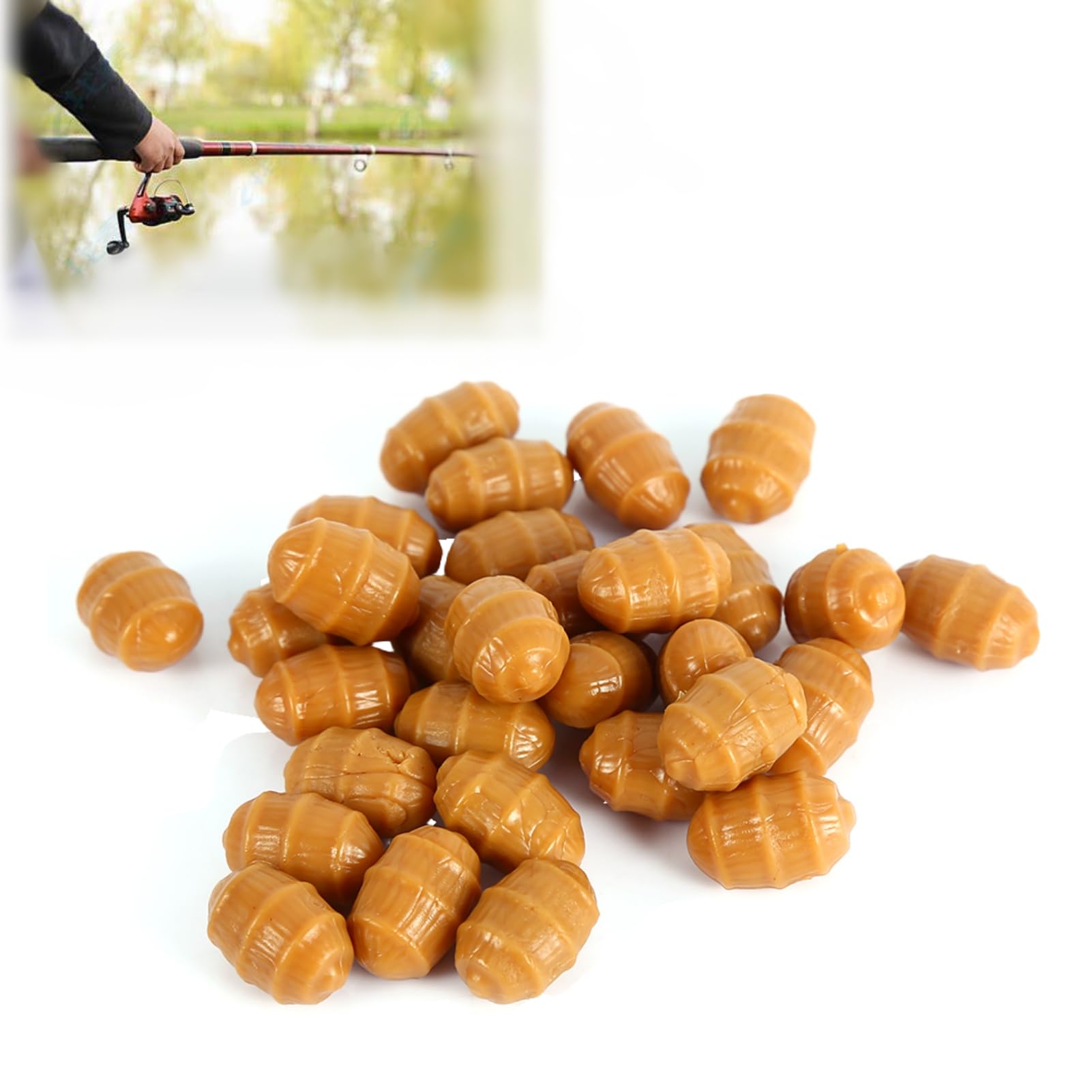 Dioche Tiger Nut Baits, Lightweight Carp Fishing Soft Floating Artificial Up Terminal Tackle Pellets (30pcs)