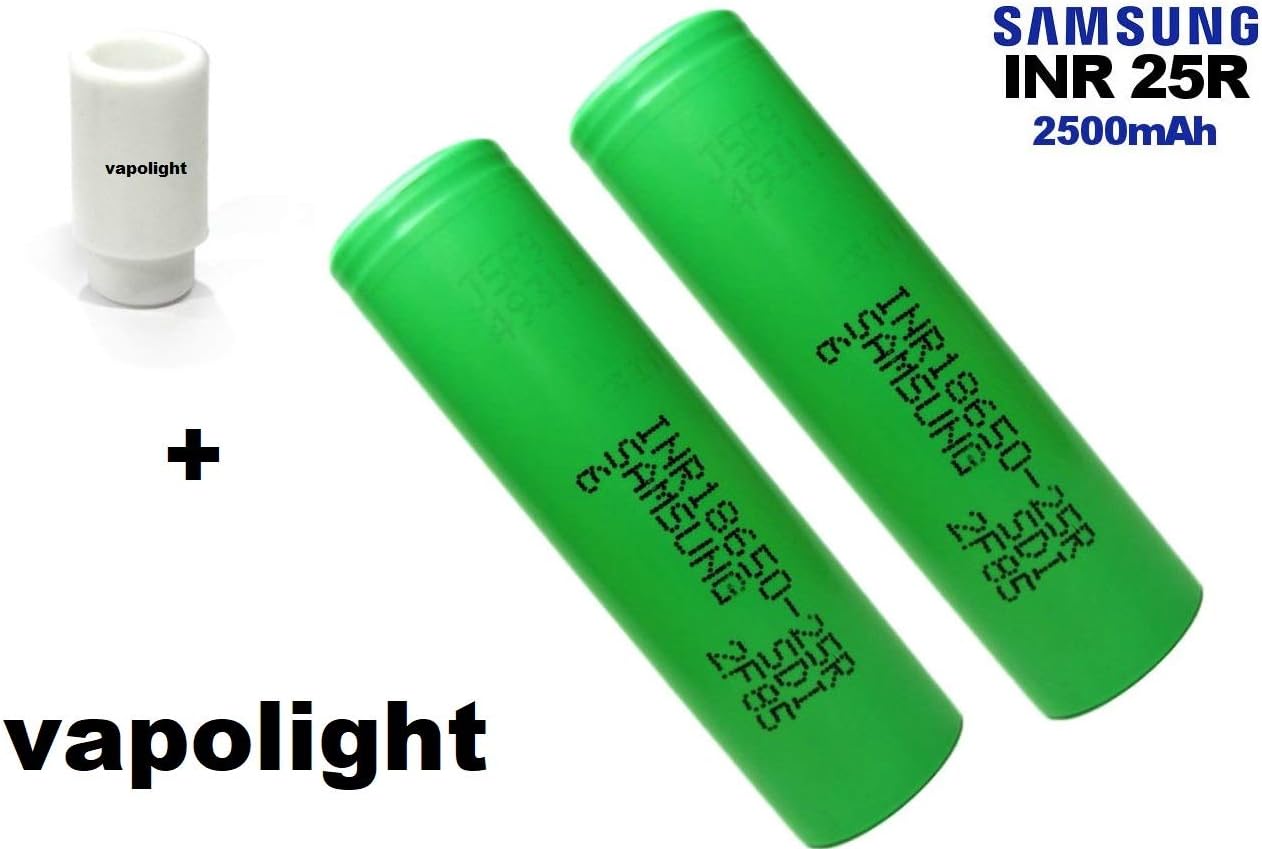 1 Rubber Drip Tip (Includes 2 Samsung 25R inr 18650 2500 mAh Batteries)
