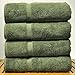 Chakir Turkish Linens Premium Cotton Absorbent Turkish Towels (Bath Towel - Set of 4, Moss)