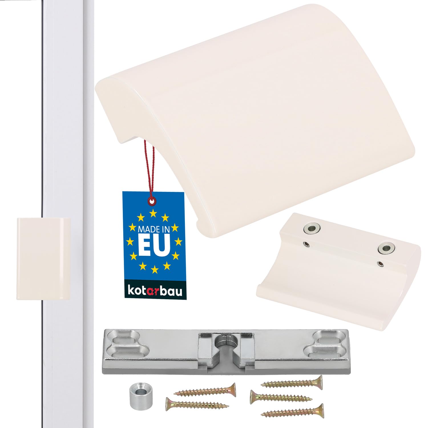 KOTARBAU Balcony Door Catch Balcony Door Handle Aluminium Patio Door Handle Safe Smoking Door Look Close Handle Shell Universal Pull Handle