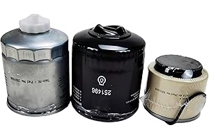 DATOUGUAI Oil Filter 251496 Fuel Filter 2091354 Fuel Filter Water Separator Filter 02164645 Kit Compatible with Wirtgen RD27-