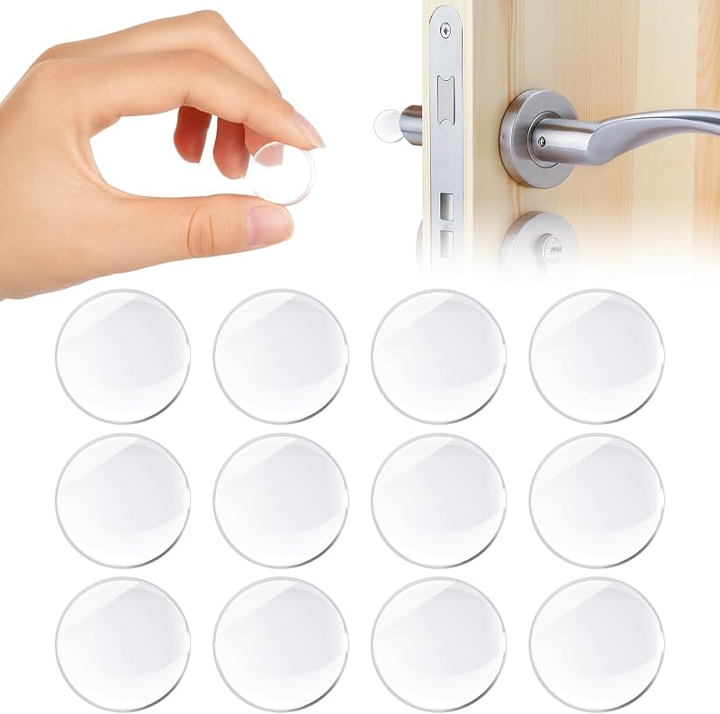 Vicloon Self Adhesive Rubber Feet 12Pcs Transparent Bumper Pads 20x5mm