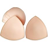 WMugthome 3 Pairs Sewn Bra Pads Push Up of Triangle Inserts for Replacements Bikini Top and Sports Swimsuit Bra Inserts